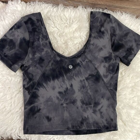 LULULEMON ALIGN T SHIRT, DIAMOND GRAPHITE GREY - Picture 7 of 8